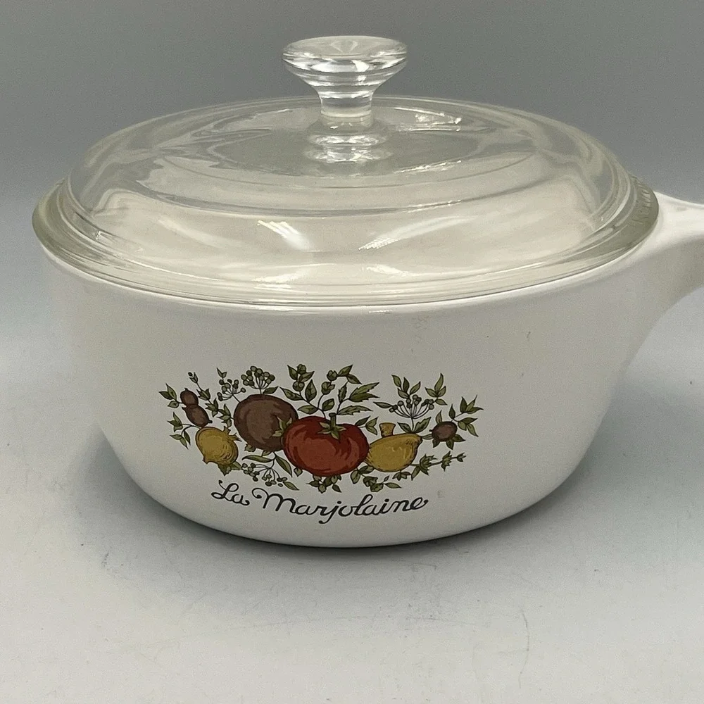 Vintage Corning Ware Spice of Life 1.5 Pint La Marjolaine P-82-B Sauce Pan w/Lid